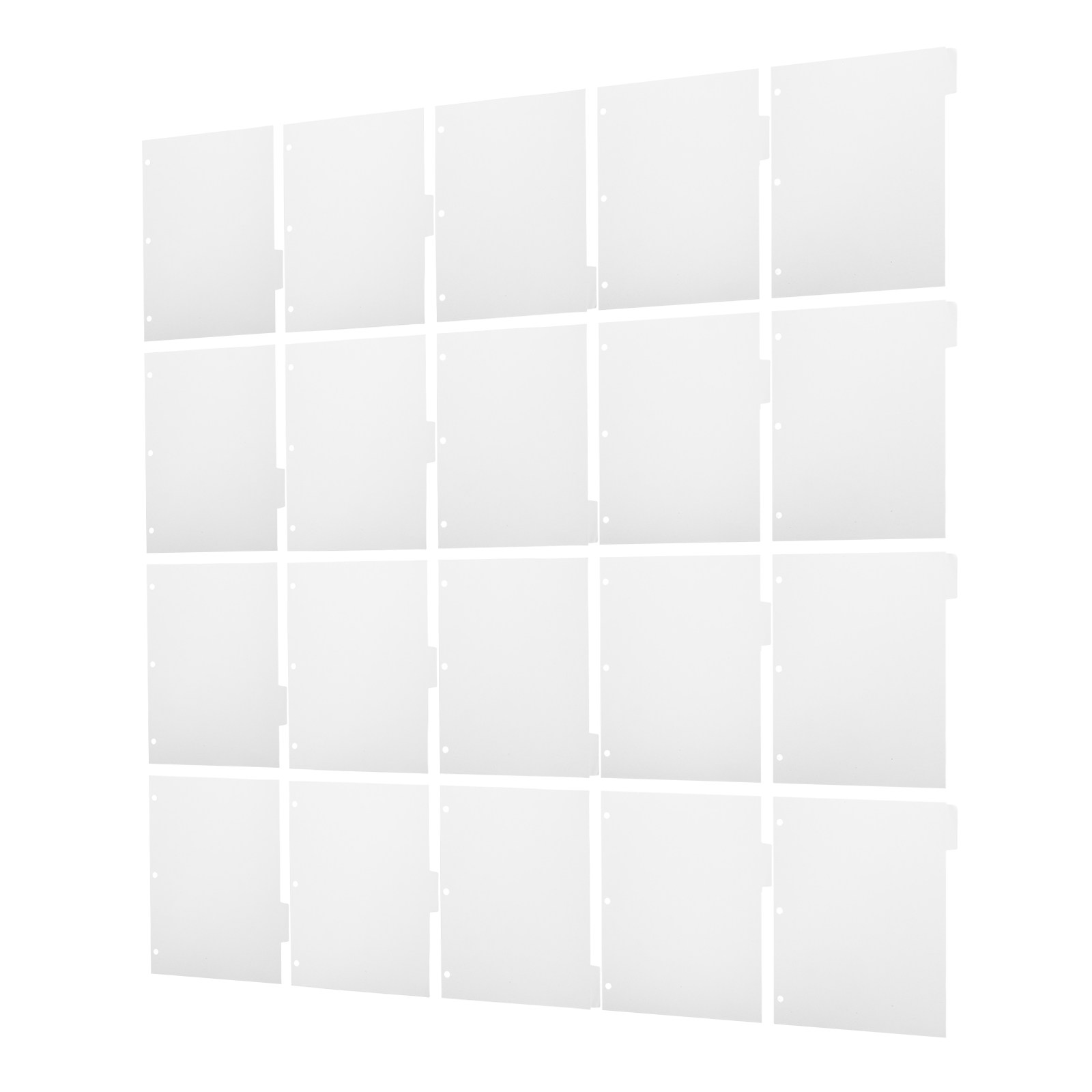 Index Tab Divider - 4 Set di Divisori Vuoti Scrivibili