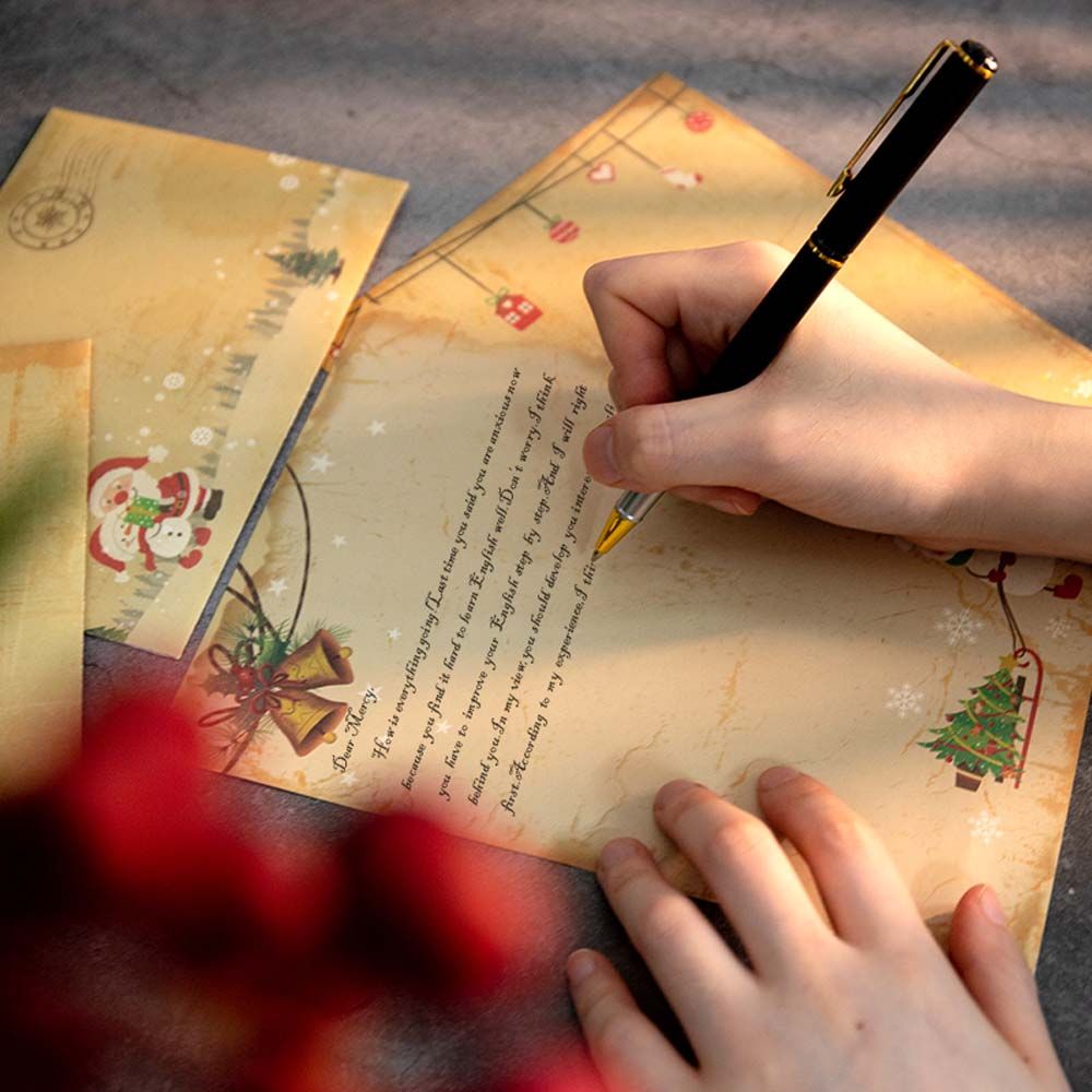 Letter Envelope Kraft - Biglietto d'auguri vintage per feste Regalo