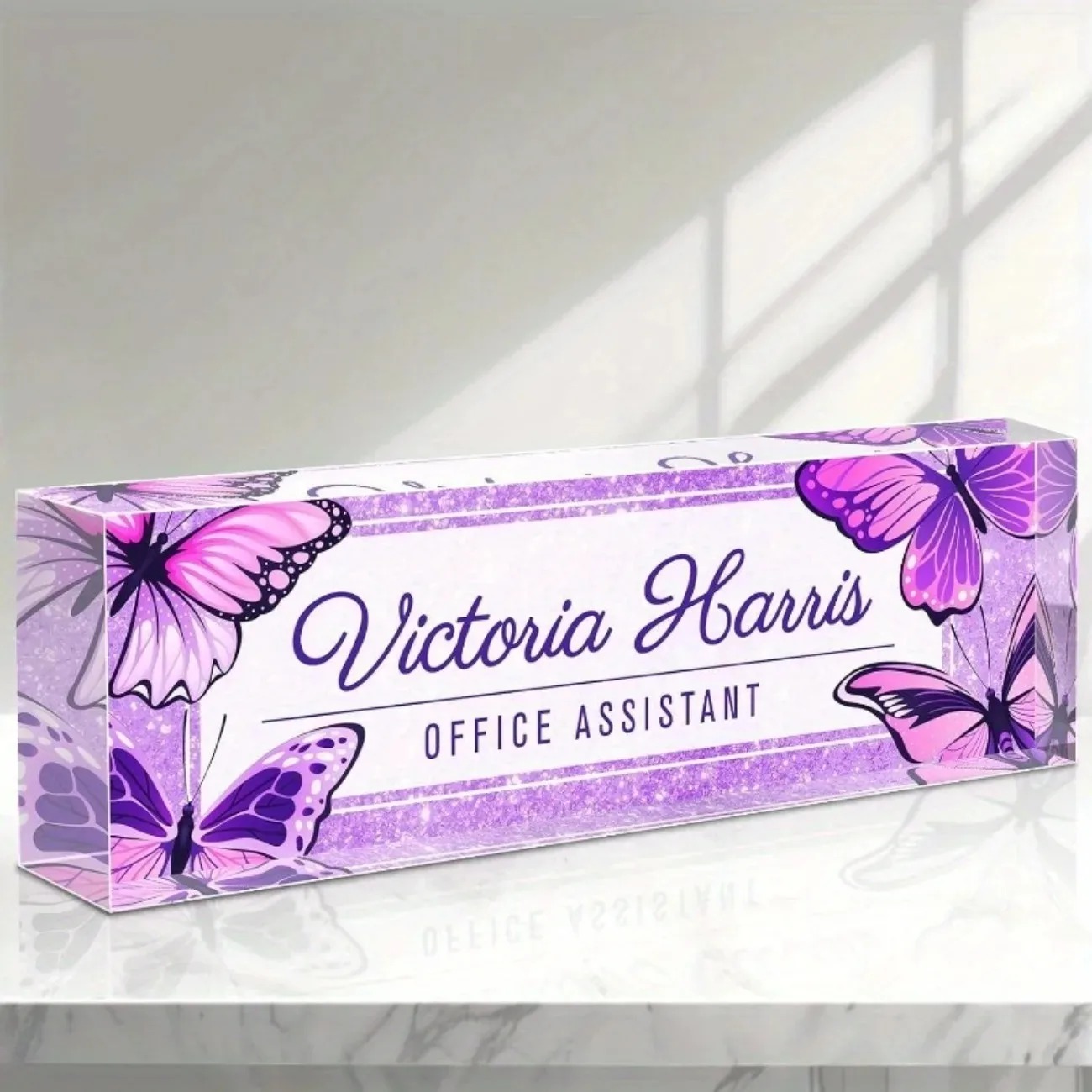 Desk Name Plate - Targa da Scrivania Personalizzata in Acrilico