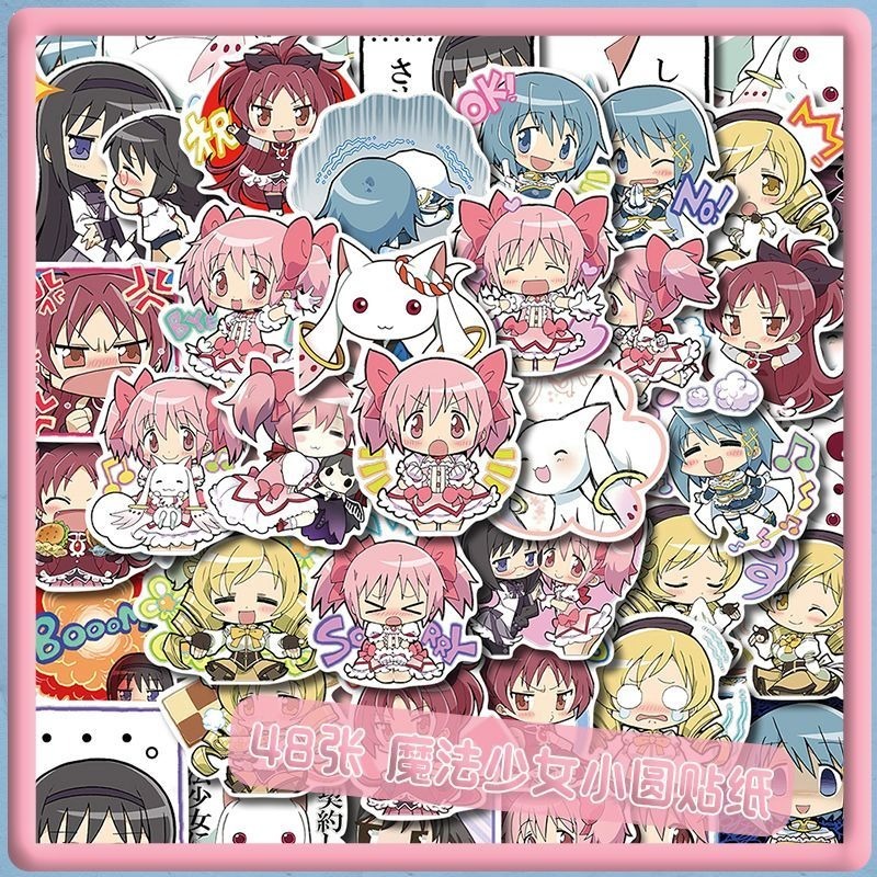 Memo Pad Sticky - 48 Adesivi Cartoon Puella Magi Madoka