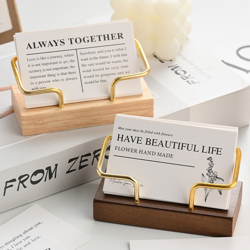 Desk Name Plate - Porta Biglietti da Visita in Legno,
