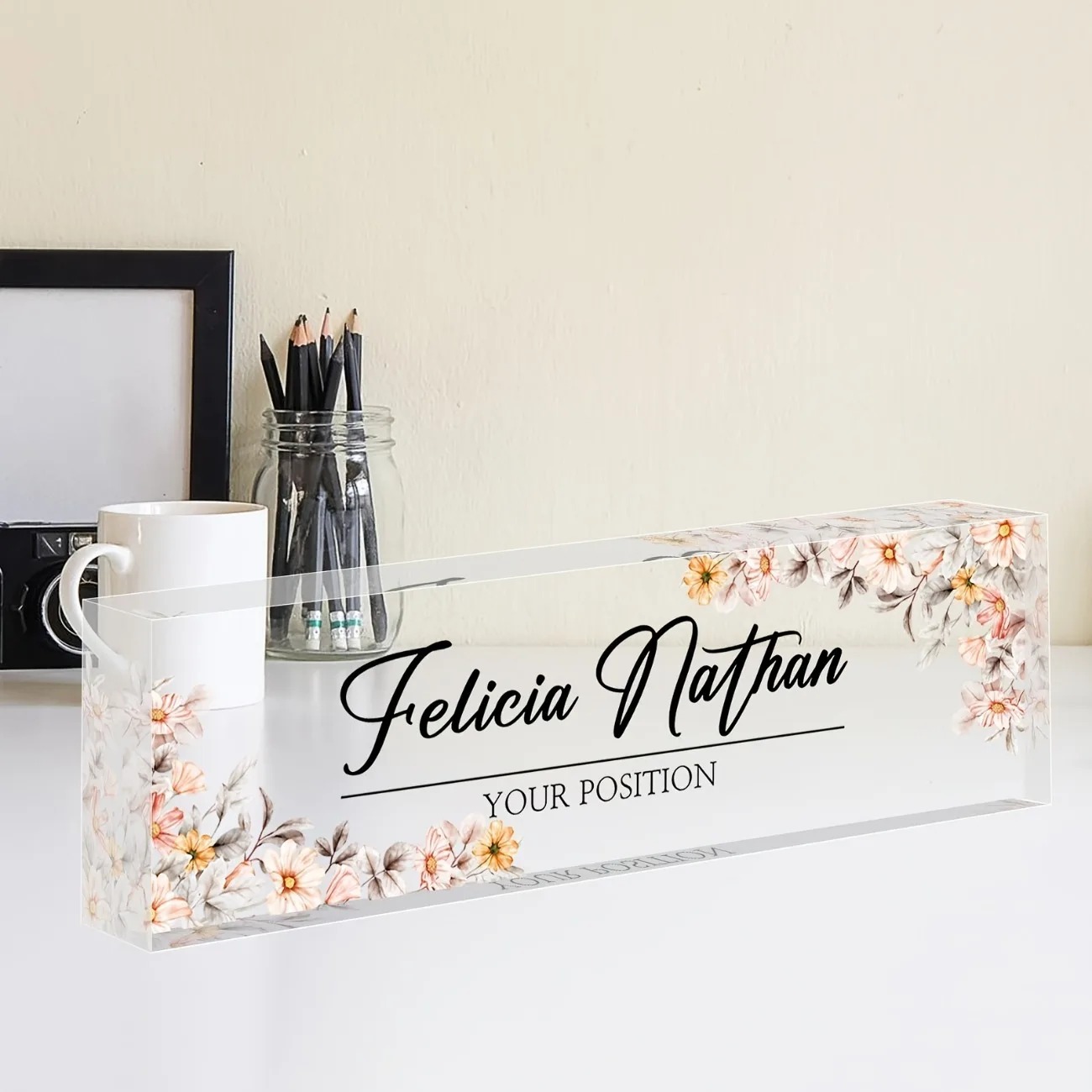 Desk Name Plate - [2D Piatto] Targhetta da Scrivania Personalizzata