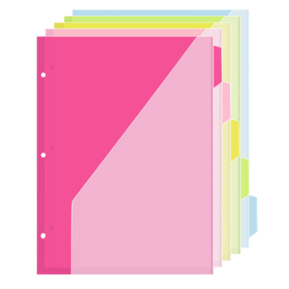 Index Tab Divider - 5 Pezzi Divisori per Cartelle a