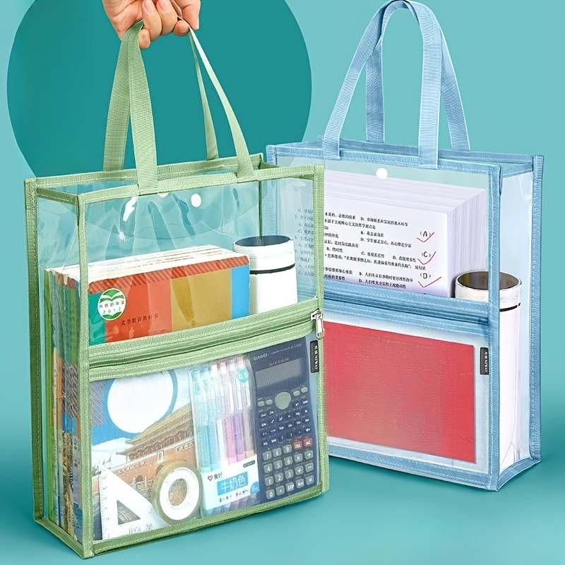 Portfolio Folder Zip - 1 pezzo, colore casuale, cartella trasparente,