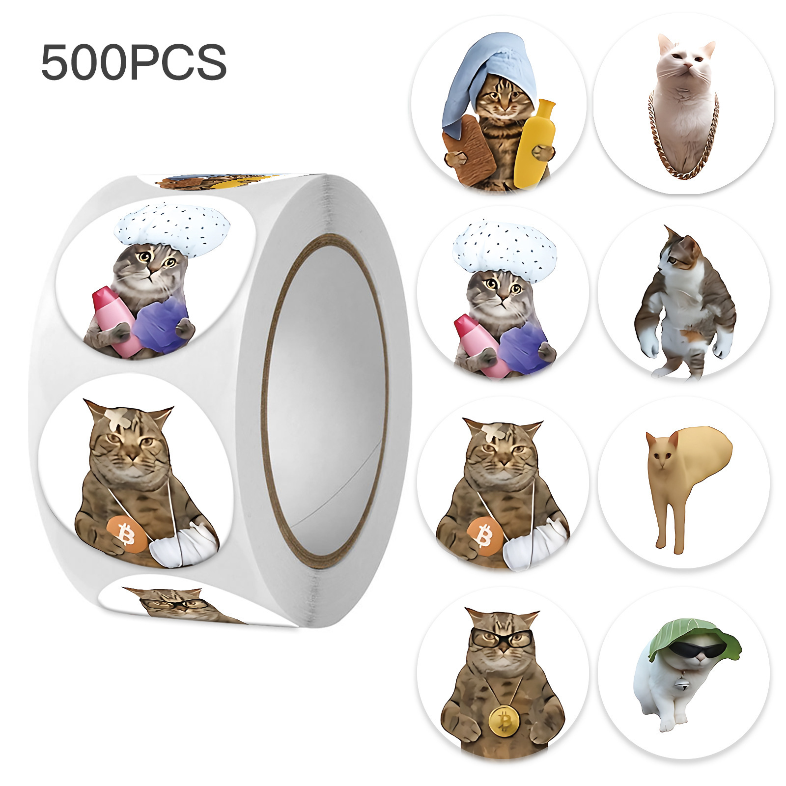 Memo Pad Sticky - 100-500 pz Divertente Gatto Graffiti Emozione