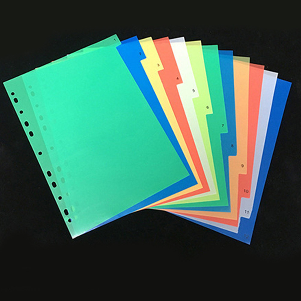 Index Tab Divider - 40 divisori per raccoglitori A4 con
