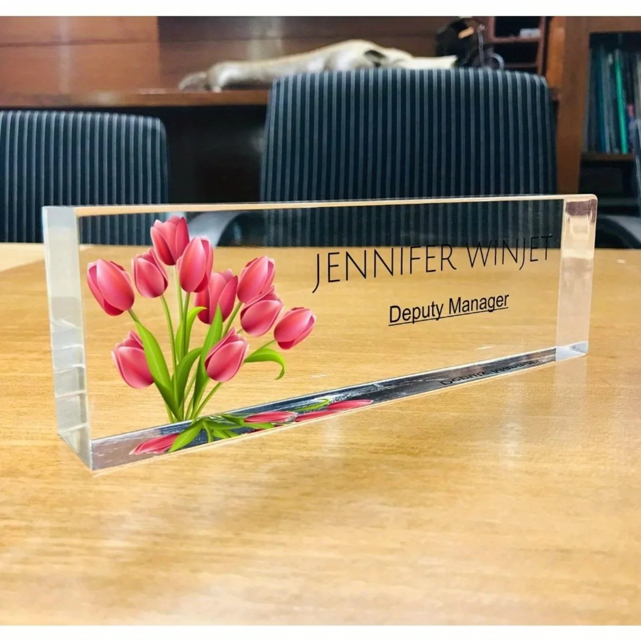 Desk Name Plate - Targa da Scrivania Personalizzata in Acrilico