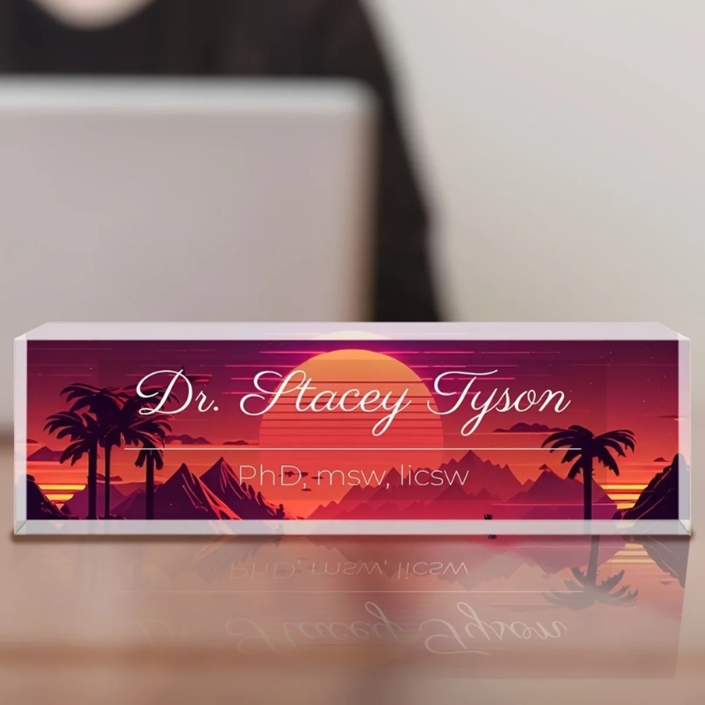 Desk Name Plate - [2D Piatto] Targa da Scrivania in