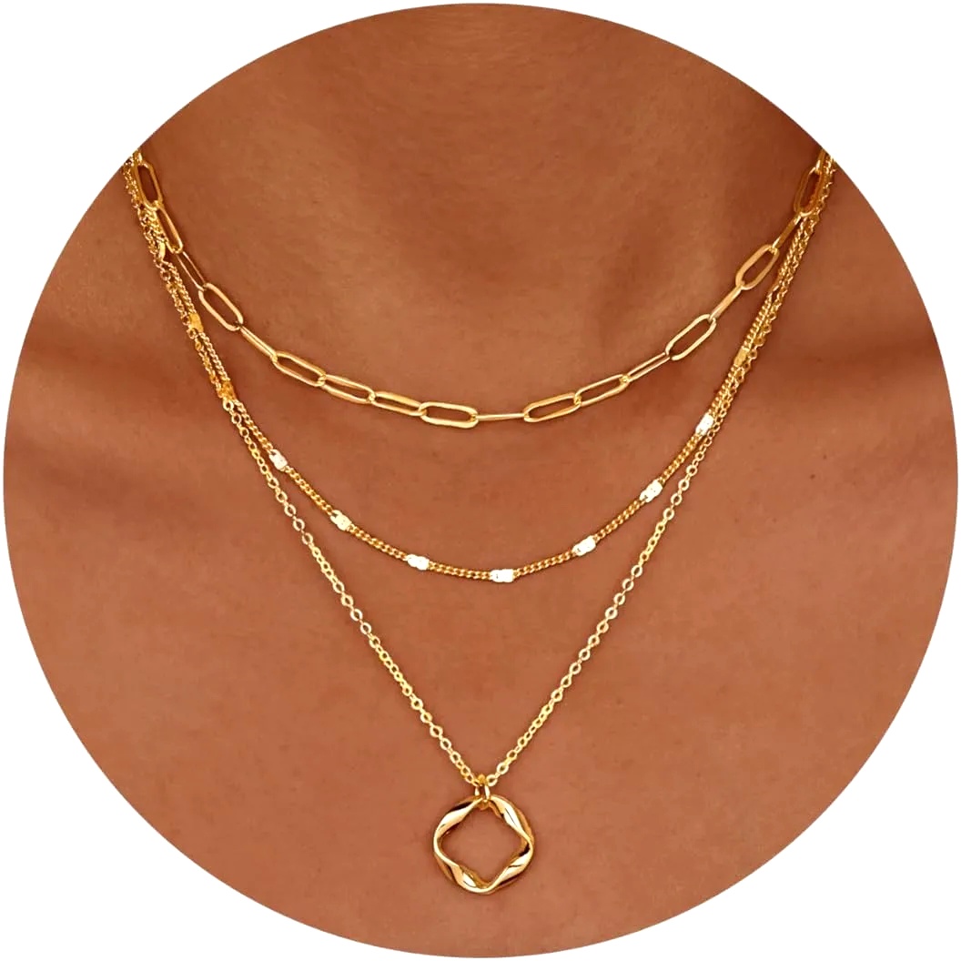 Paperclip Magnetic Set - Collane Stratificate Placcate Oro 14K da