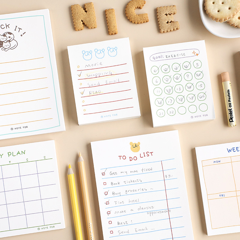 Office Stationery Supply List - Blocco Note Serie Cute Plan da