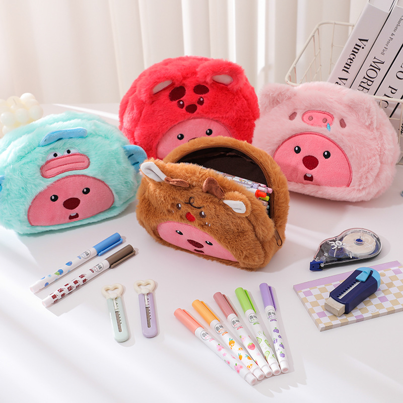 Pencil Case Large - Astuccio portapenne in peluche a forma