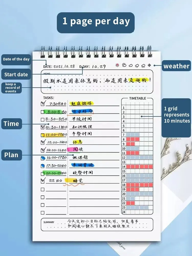 Office Stationery Supply List - 1 agenda a spirale A5, blocco