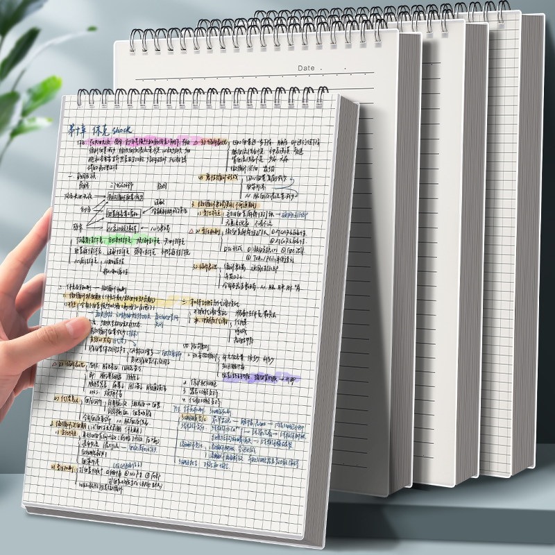 Graph Paper Pad - Quaderno B5 con spirale rilegata, piccolo