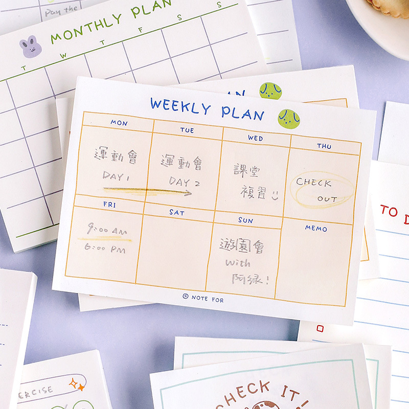 Blocco Note Serie Cute Plan da - Office Stationery Supply List recensione e prezzo